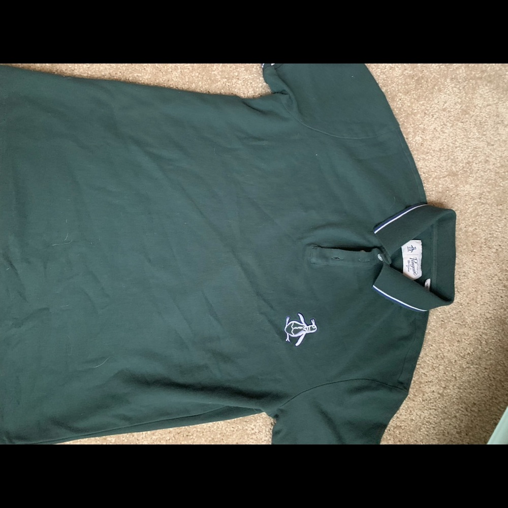 Penguin S green slim fit polo like new